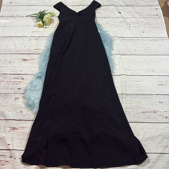 NWT Show Me Your Mumu Zurich Knot Gown in Black Stretch Crepe - Picture 2 of 9